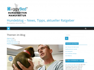 Screenshot des Blogs Hundeblog – News, Tipps, aktueller Ratgeber