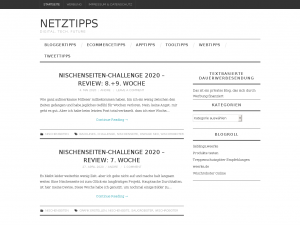 Screenshot des Blogs netztipps.info