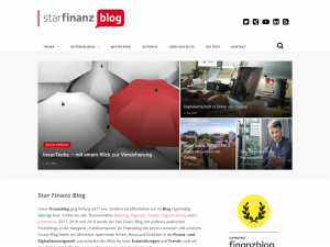 Screenshot des Blogs Star Finanz Blog