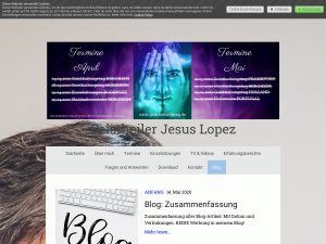 Screenshot des Blogs Geistheiler Jesus Lopez