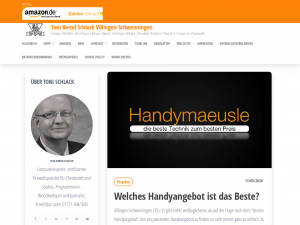 Screenshot des Blogs Toni Schlack