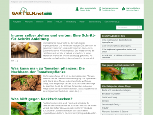 Screenshot des Blogs Garteln