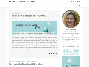 Screenshot des Blogs Iss doch, was du willst! BLOG