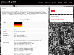 Screenshot des Blogs Die Weimarer Republik