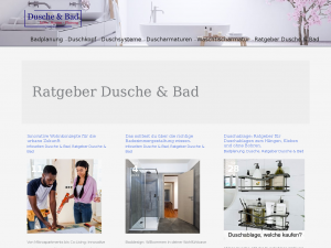 Screenshot des Blogs Dusche und Bad Ratgeber