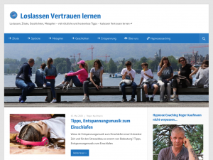 Screenshot des Blogs Loslassen Vertrauen lernen
