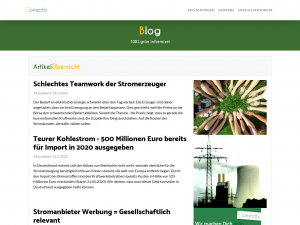 Screenshot des Blogs Corrently Blog