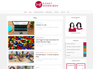 Screenshot des Blogs Treffpunkt Schreiben