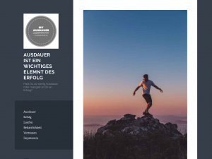 Screenshot des Blogs Ausdauer ist ein wichtiges Elemnt des Erfolg