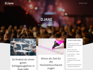 Screenshot des Blogs DJane
