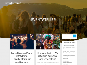 Screenshot des Blogs Eventatelier