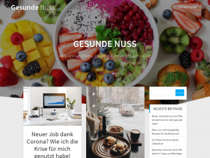 Screenshot des Blogs Gesunde Nuss