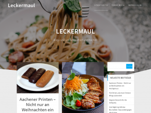 Screenshot des Blogs Leckermaul