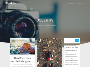 Screenshot des Blogs Objektiv – Fotoblog