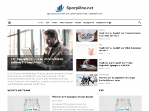Screenshot des Blogs Sparpläne.net