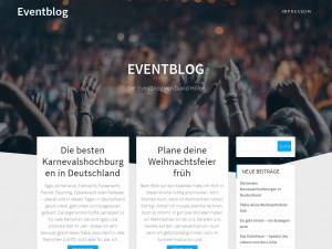 Screenshot des Blogs Der Eventblog