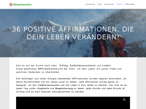 Screenshot des Blogs Affirmationen 24