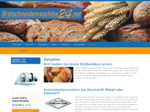 Screenshot des Blogs Brotschneidemaschine24