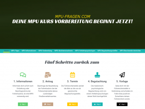 Screenshot des Blogs MPU Fragen und Antworten III❶III