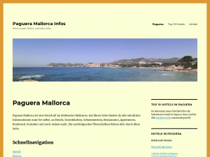 Screenshot des Blogs Paguera – Urlaub am Meer unter der Sonne in Mallorca