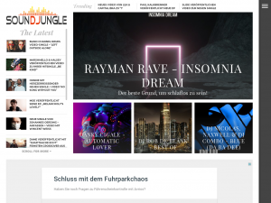 Screenshot des Blogs SoundJungle – euer Musikportal und Song-Scout