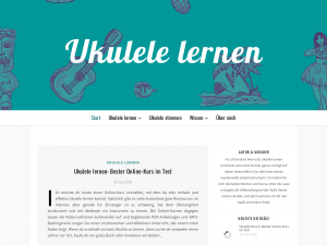 Screenshot des Blogs Ukulele Blog