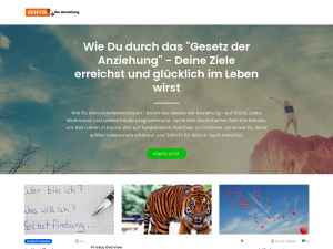 Screenshot des Blogs Gesetze der Anziehung