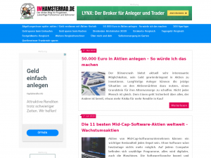 Screenshot des Blogs Im Hamsterrad Aktien-Blog