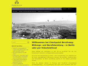 Screenshot des Blogs Checkpoint Berufsweg