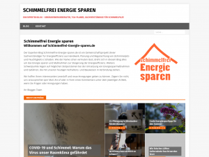 Screenshot des Blogs schimmelfrei Energie sparen