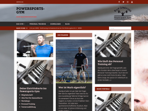 Screenshot des Blogs Powersports Gym