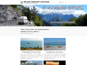 Screenshot des Blogs Mit dem Didimobil unterwegs – Ein Reiseblog von Didi Wöhrmann
