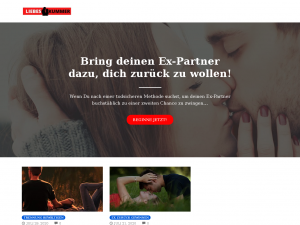 Screenshot des Blogs Liebeskummer loswerden