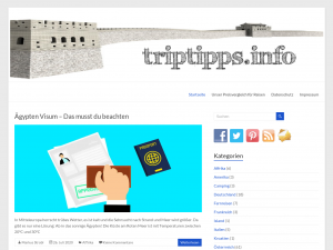 Screenshot des Blogs triptipps.info Reiseblog – Reisetips
