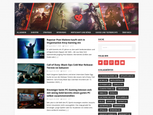 Screenshot des Blogs Gamerliebe – Deutscher Gaming Blog mit ❤️