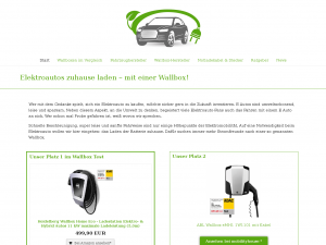 Screenshot des Blogs Elektroauto zuhause laden
