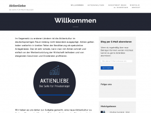 Screenshot des Blogs Aktienliebe