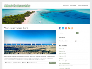 Screenshot des Blogs urlaub-suchmaschine.at Reiseblog