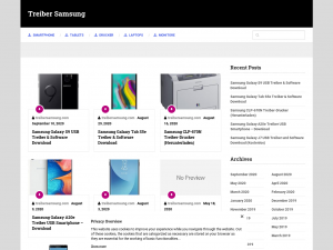 Screenshot des Blogs Treiber Samsung