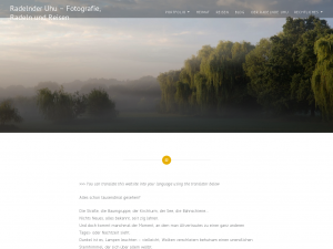 Screenshot des Blogs Radelnder Uhu