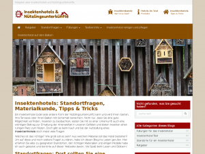 Screenshot des Blogs Insektenhotels
