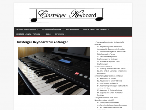 Screenshot des Blogs Einsteiger Keyboard für Anfänger