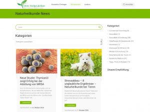 Screenshot des Blogs Dein Heilpraktiker – Heilpraktiker, Naturheilkunde, …