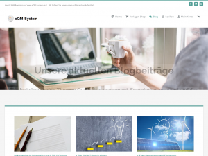 Screenshot des Blogs eQM-System Themenblog Qualitätsmanagement nach ISO 9001