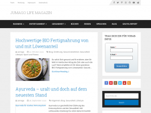 Screenshot des Blogs Jumago