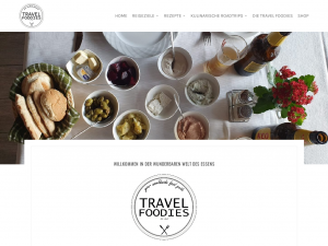 Screenshot des Blogs TRAVEL FOODIES