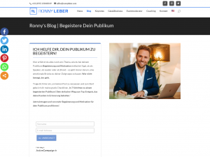 Screenshot des Blogs Ronny Leber – Moderator & Keynote Speaker