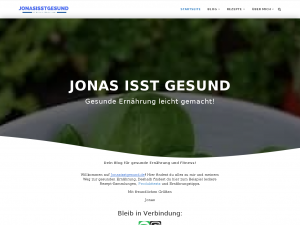 Screenshot des Blogs JonasIsstGesund.de⚡️- Gesunde Ernährung leicht gemacht 🤓