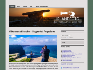 Screenshot des Blogs Irlandfoto – Bloggen statt Fotografieren