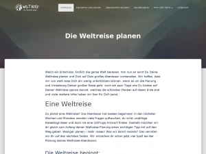 Screenshot des Blogs Weltreise